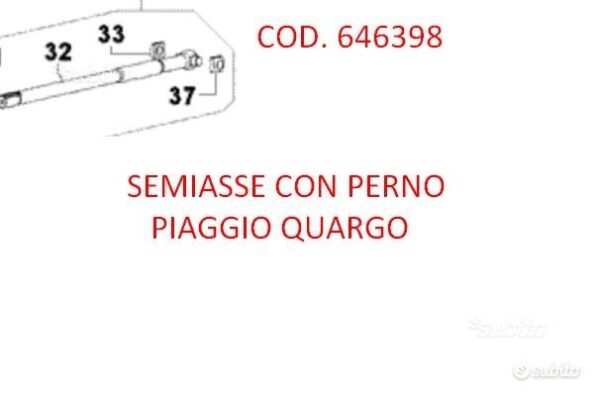 850516 - semiasse nuovo+satelliti+cuffia quargo