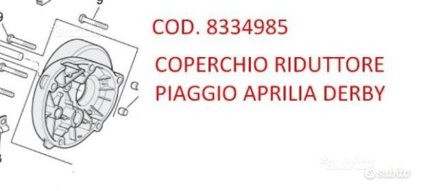 8334985 -coperchio riduttore piaggio aprilia derby
