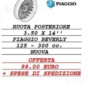 58524R - PIAGGIO RUOTA POST.BEVERLY 3.50x14'