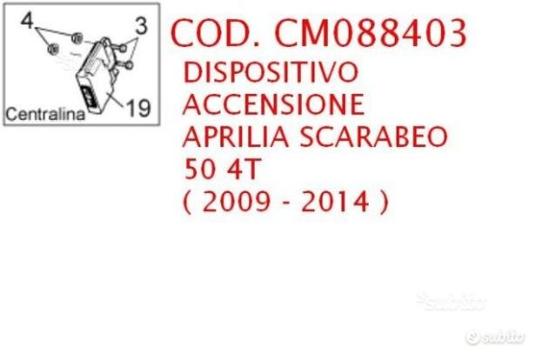 Cm088403 - disp. accensione aprilia scarabeo 50 4t