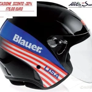 Casco blauer boston usa nero/bianco varie misure