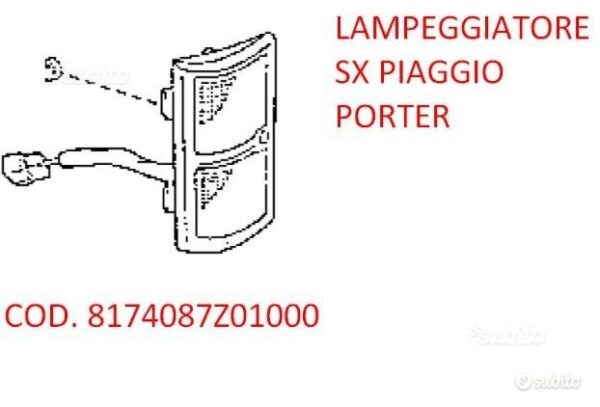 8174087z01000 - lampeggiatore sx piaggio porter