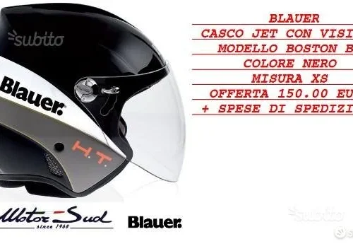Casco moto blauer ''boston bk' nero nuovo