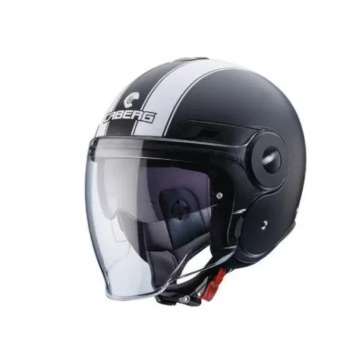 CABERG  CASCO UPTOWN NERO OPACO/BIANCO TAGLIA XS